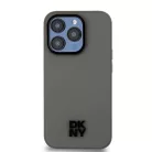 iPhone 15 Pro Max (6.7") hátlap tok, PU / PU bőr, magsafe, szürke, DKNY PU Leather Stack Logo Magsafe