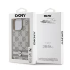 iPhone 13 (6.1") hátlap tok, PU / PU bőr, mintás, szürke, DKNY PU Leather Checkered Pattern and Stripe