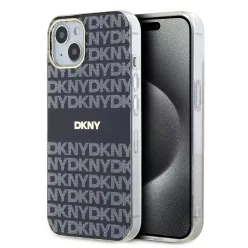   iPhone 13 (6.1") hátlap tok, PC / TPU, magsafe, mintás, fekete, DKNY PC/TPU Repeat Pattern Tonal Stripe Magsafe