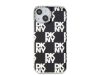 iPhone 15 Pro (6.1") hátlap tok, PC / TPU, mintás, fekete, DKNY PC/TPU Checkered Pattern