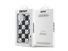 iPhone 15 Pro (6.1") hátlap tok, PC / TPU, mintás, fekete, DKNY PC/TPU Checkered Pattern