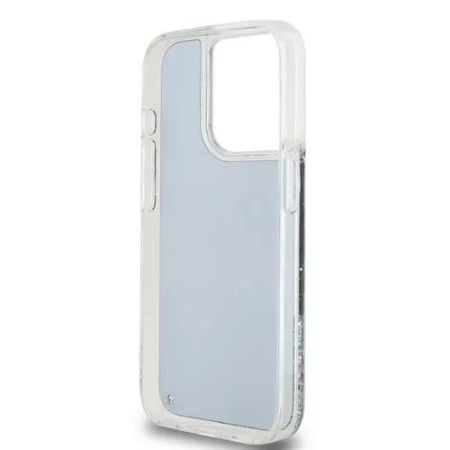 iPhone 14 Pro (6.1") hátlap tok, fekete, DKNY Liquid Glitter Arch Logo