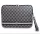 DKNY PU Leather Checkered Pattern and Stripe laptop táska, mintás, fekete, 13"/14"