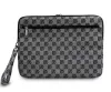 DKNY PU Leather Checkered Pattern and Stripe laptop táska, mintás, fekete, 13"/14"