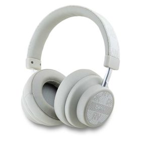   DKNY PU Leather Checkered vezeték nélküli fejhallgató, BT5.3, gyöngyház/fehér, DKBHM2PCSHLK