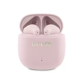   GUESS Printed Classic Logo stereo bluetooth headset vezeték nélküli töltőtokkal, TWS, rózsaszín, GUTWSJ14ESGP