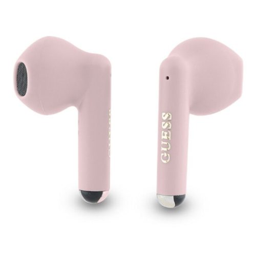 GUESS Printed Classic Logo stereo bluetooth headset vezeték nélküli töltőtokkal, TWS, rózsaszín, GUTWSJ14ESGP