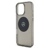 iPhone 16 Pro (6.3") hátlap tok, PC/TPU, magsafe, áttetsző-fekete, Mercedes PC/TPU Star Pattern MagSafe