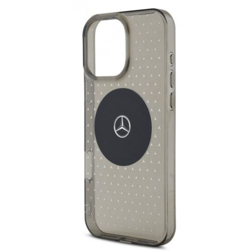 iPhone 16 Pro (6.3") hátlap tok, PC/TPU, magsafe, áttetsző-fekete, Mercedes PC/TPU Star Pattern MagSafe