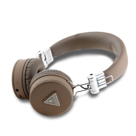   GUESS Script Metal Logo vezeték nélküli fejhallgató, BT5.3, IPX4, barna, GUBH70PGTSPSW