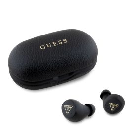  GUESS PU Grained stereo bluetooth headset vezeték nélküli töltőtokkal, TWS, fekete, GUTWSPGTSPSK
