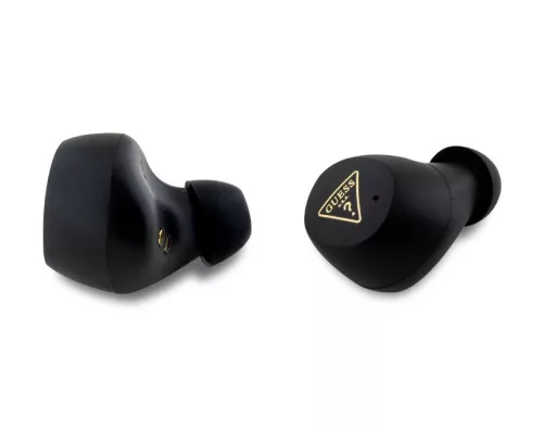 GUESS PU Grained stereo bluetooth headset vezeték nélküli töltőtokkal, TWS, fekete, GUTWSPGTSPSK