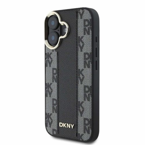 iPhone 16 (6.1") hátlap tok, PU, magsafe, mintás, DKNY Checkered Pattern Magsafe
