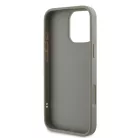 iPhone 16 Pro (6.3") hátlap tok, PU, szürke, DKNY PU Leather Quilted Stack Logo 