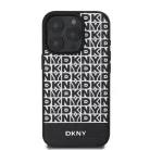 iPhone 16 Pro (6.3") hátlap tok, PU, magsafe, mintás, DKNY Repeat Pattern Bottom Stripe MagSafe