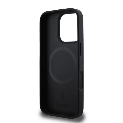 iPhone 16 Pro (6.3") hátlap tok, PU, magsafe, mintás, DKNY Repeat Pattern Bottom Stripe MagSafe