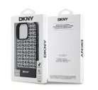 iPhone 16 Pro (6.3") hátlap tok, PU, magsafe, mintás, DKNY Repeat Pattern Bottom Stripe MagSafe