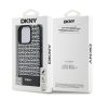 iPhone 16 Pro Max (6.9") hátlap tok, PU, magsafe, mintás, DKNY Repeat Pattern Bottom Stripe MagSafe