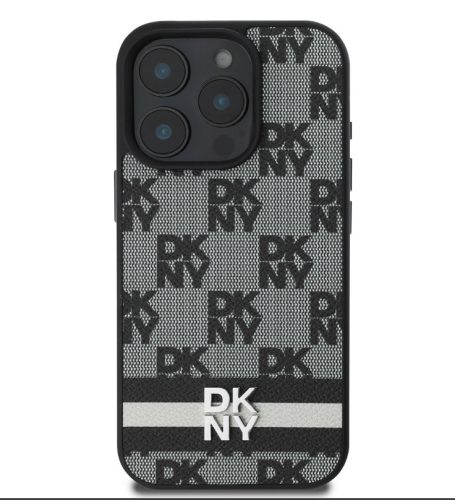 iPhone 16 Pro Max (6.9") hátlap tok, PU, mintás, DKNY Checkered Pattern and Stripe