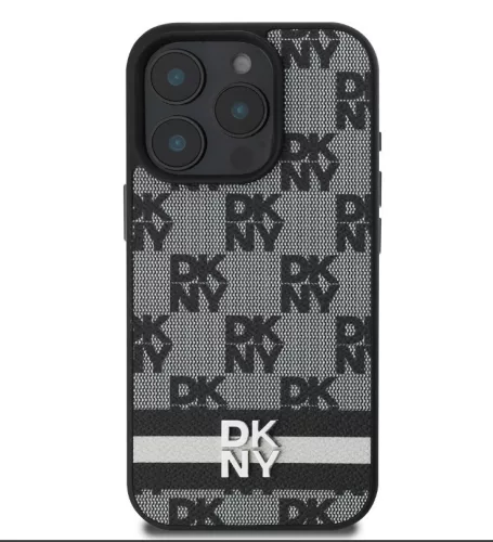 iPhone 16 Pro Max (6.9") hátlap tok, PU, mintás, DKNY Checkered Pattern and Stripe