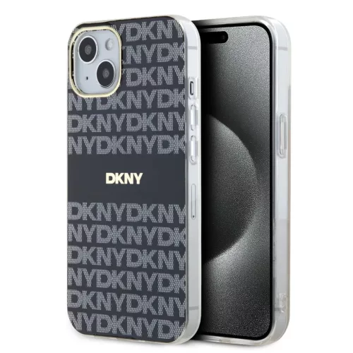 iPhone 16 Pro (6.3") hátlap tok, PU, magsafe, mintás, DKNY Repeat Pattern Tonal Stripe Magsafe