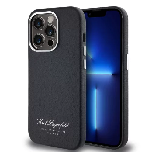 iPhone 16 Pro Max (6.9") hátlap tok, PC / TPU, fekete, Karl Lagerfeld IML Aquarelle