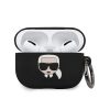 Karl Lagerfeld Airpods Pro "Karl Head" mintás fekete szilikon tok akasztóval