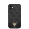 GUESS Triangle iPhone 12 Mini (5,4") fekete hátlap tok