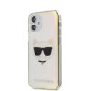 Karl Lagerfeld iPhone 12 Mini (5,4") "Choupette Head" mintás irizáló (színjátszó) hátlap tok