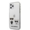 Karl Lagerfeld iPhone 12 / 12 Pro (6,1") "Karl and Choupette" mintás átlátszó hátlap tok