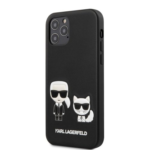 Karl Lagerfeld iPhone 12 / 12 Pro (6,1") fekete hátlap tok