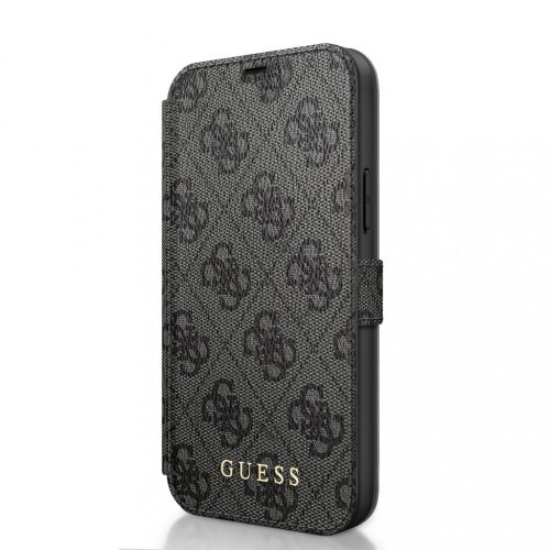 GUESS Charms 4G iPhone 12 / 12 Pro (6,1") fekete könyvtok