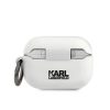 Karl Lagerfeld Airpods Pro "Karl Head" mintás fehér szilikon tok akasztóval