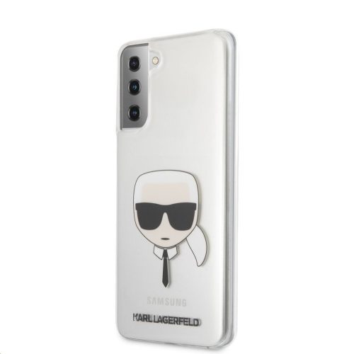 Karl Lagerfeld Samsung G996 Galaxy S21 Plus "Karl Head" mintás átlátszó hátlap tok