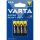 Varta Superlife R03 AAA szén-cink elem (4db)