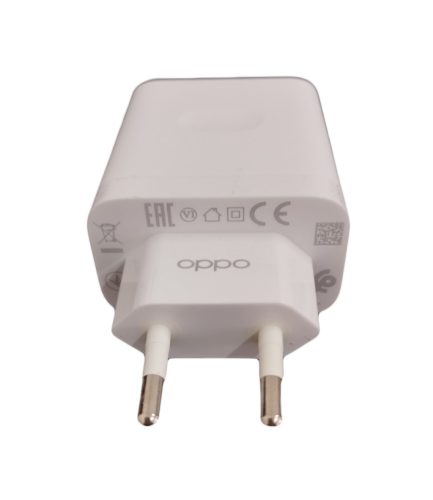 Oppo hálózati töltőfej, 1xUSB csatlakozó, gyári, fehér, 33W/3A, VCB3HAEH (CSOMAGOLÁS NÉLKÜLI)