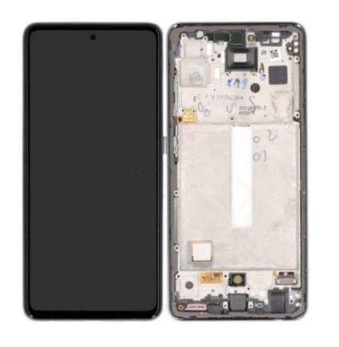 Samsung Galaxy A52s 5G LCD + érintőpanel kerettel, gyári, fekete, SM-A528