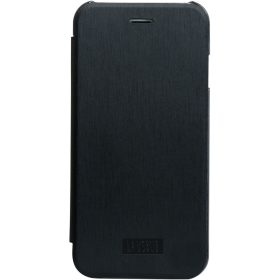   iPhone 6 / 6S (4,7") könyvtok átlátszó kemény hátlappal, fekete, Lausbub 