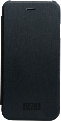Lausbub iPhone 6 / 6S (4,7") fekete könyvtok átlátszó kemény hátlappal