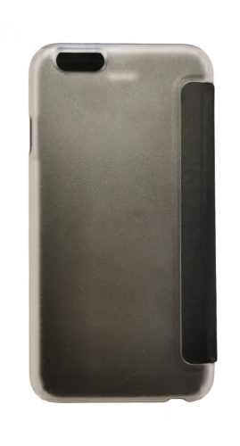iPhone 6 / 6S (4,7") könyvtok átlátszó kemény hátlappal, fekete, Lausbub 