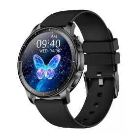   Colmi V65 okosóra szilikon szíjjal, 1.32" AMOLED kijelző, IP68 vízállóság, fekete