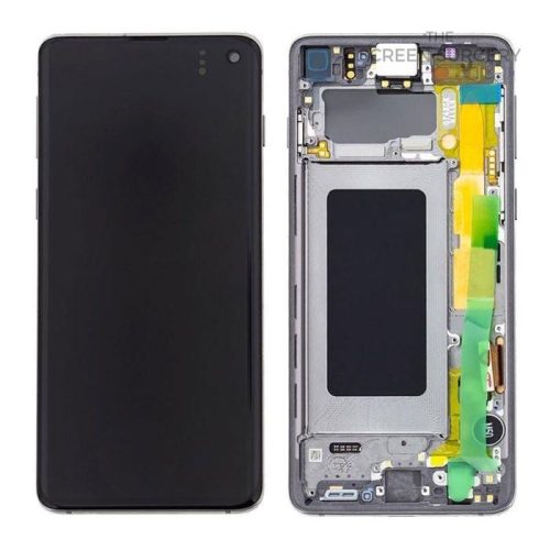 Samsung G975 Galaxy S10 Plus gyári LCD+érintőpanel fekete kerettel