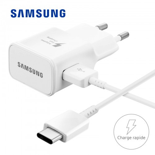 Samsung EP-TA20EWE 2A gyári fehér hálózati gyors töltőfej + EP-DN930CWE Type-C adatkábel