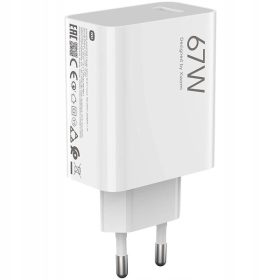   Xiaomi hálózati töltőfej, 1xUSB, 67W, gyári, fehér, MDY-12-EH (csomagolás nélküli)