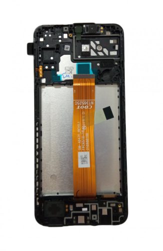 Samsung A047F Galaxy A04s fekete gyári LCD+érintőpanel kerettel