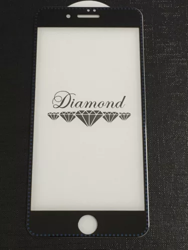 iPhone 7 Plus / 8 Plus (5,5") előlapi üvegfólia, 3D, fekete-kék, Diamond