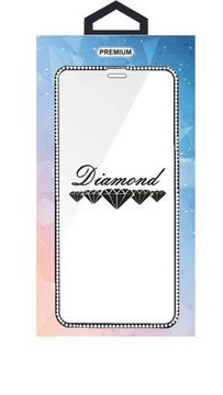 iPhone 7 Plus / 8 Plus (5,5") előlapi üvegfólia, 3D, fekete-kék, Diamond