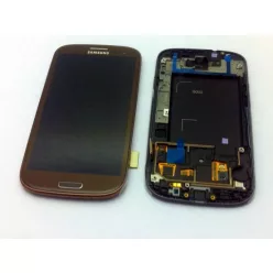   Samsung Galaxy S3 LTE LCD + érintőpanel kerettel, gyári, barna, SM-I9305