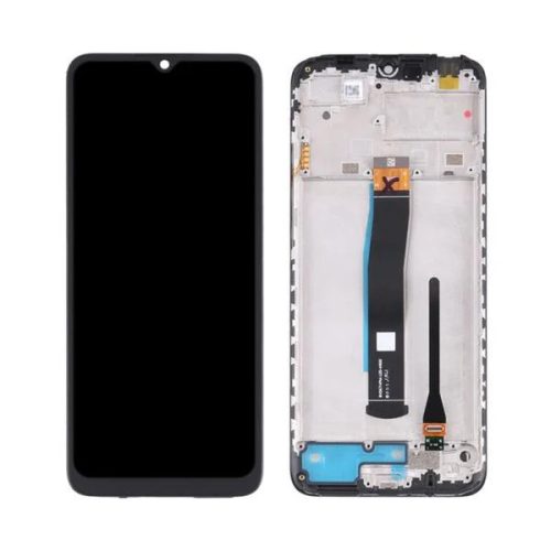 Xiaomi Redmi 10C / Poco C40 fekete LCD + érintőpanel kerettel