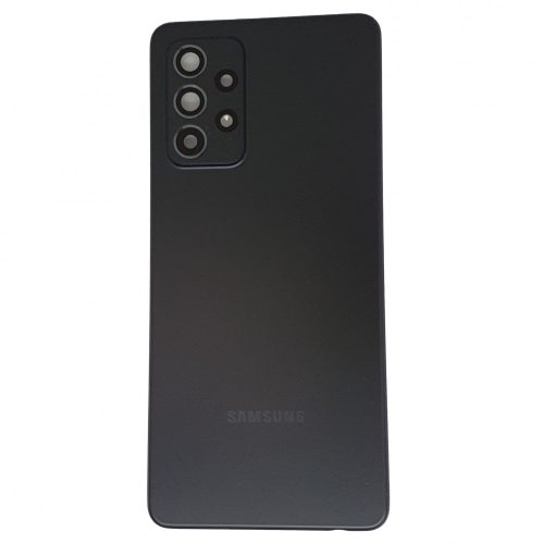 Samsung Galaxy A52 4G / 5G gyári készülék hátlap, bontott, kamera lencsével, fekete, SM-A525, SM-A526